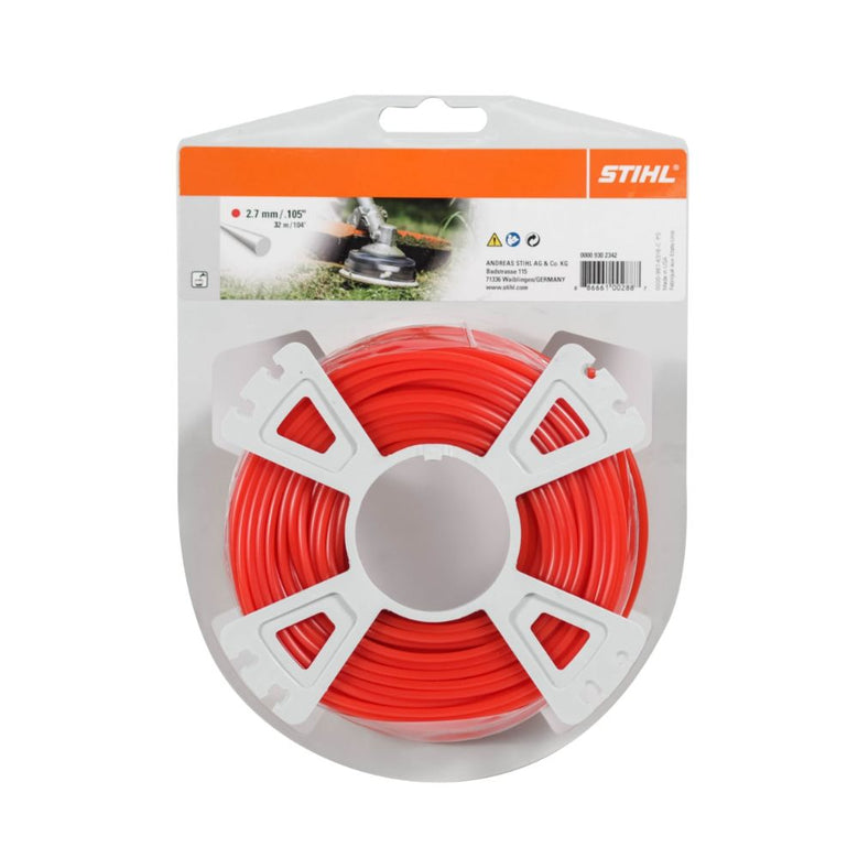 STIHL filo tondo 2,7 mm x 33 m rosso, codice 0000 930 2342